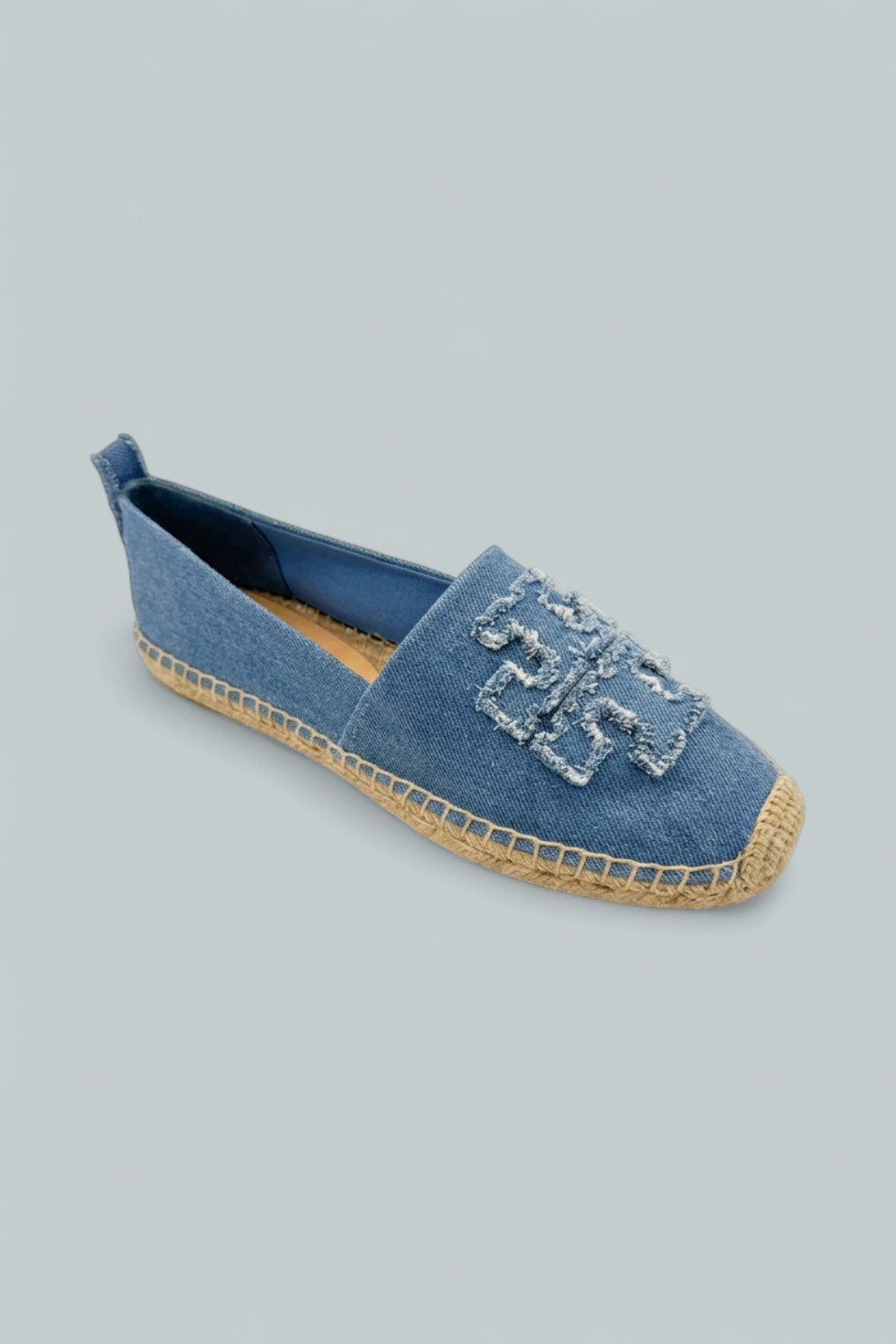 Double T Espadrille Flats - Denim