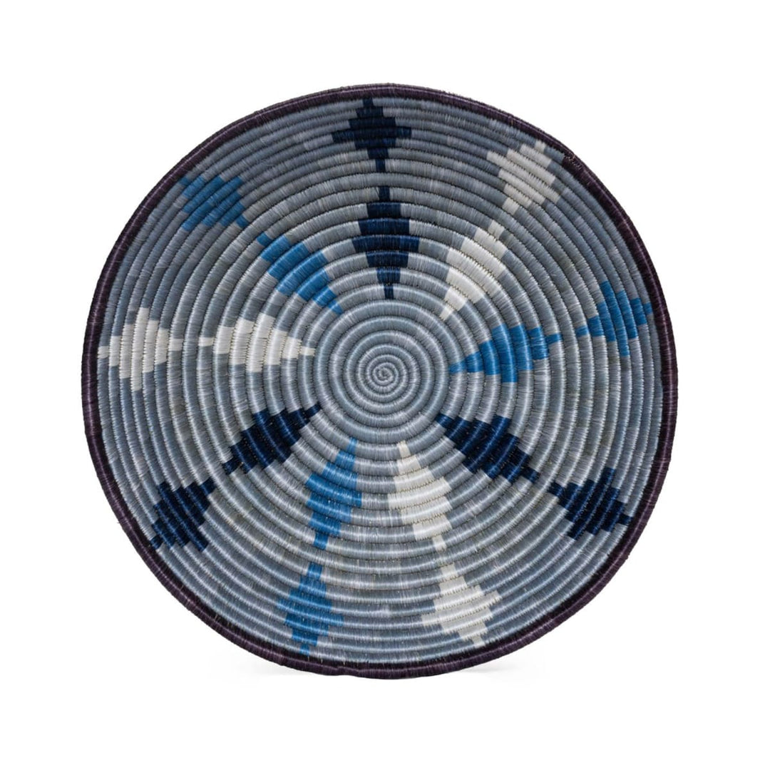Coastal Woven Bowl 12" - Blue Diamond
