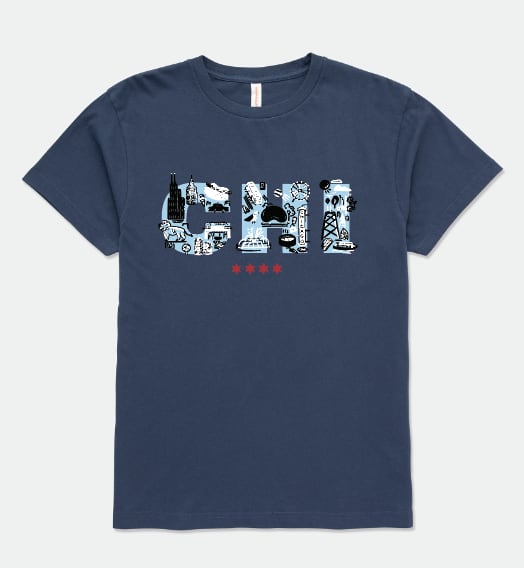 CHI Flag Unisex Tee - Navy