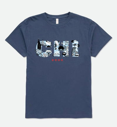 CHI Flag Unisex Tee - Navy