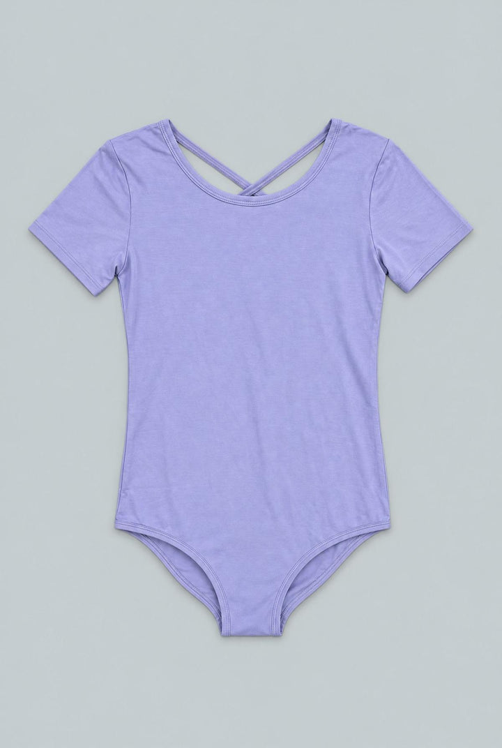 Girl's Short Sleeve Bodysuit - Lilac