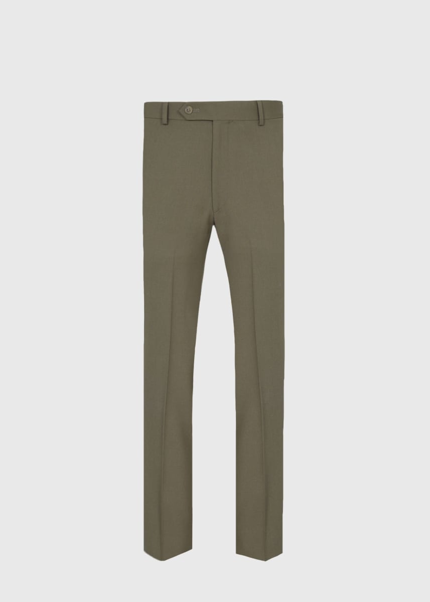 Wool Twill James Dress Trouser - Olive