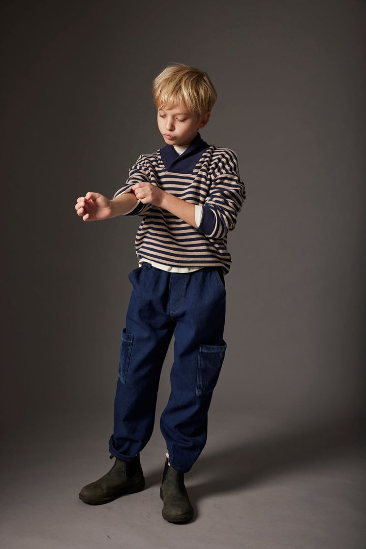 Dobby Denim Pocket Pants Denim