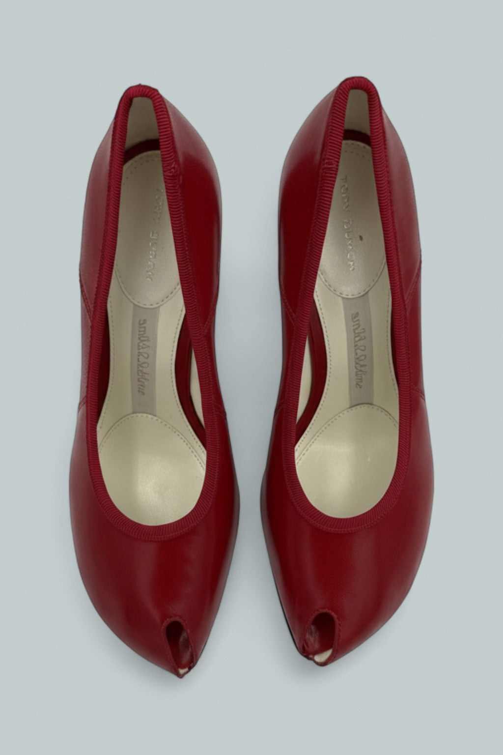 Peep-Toe Pump 90mm - Red Sky