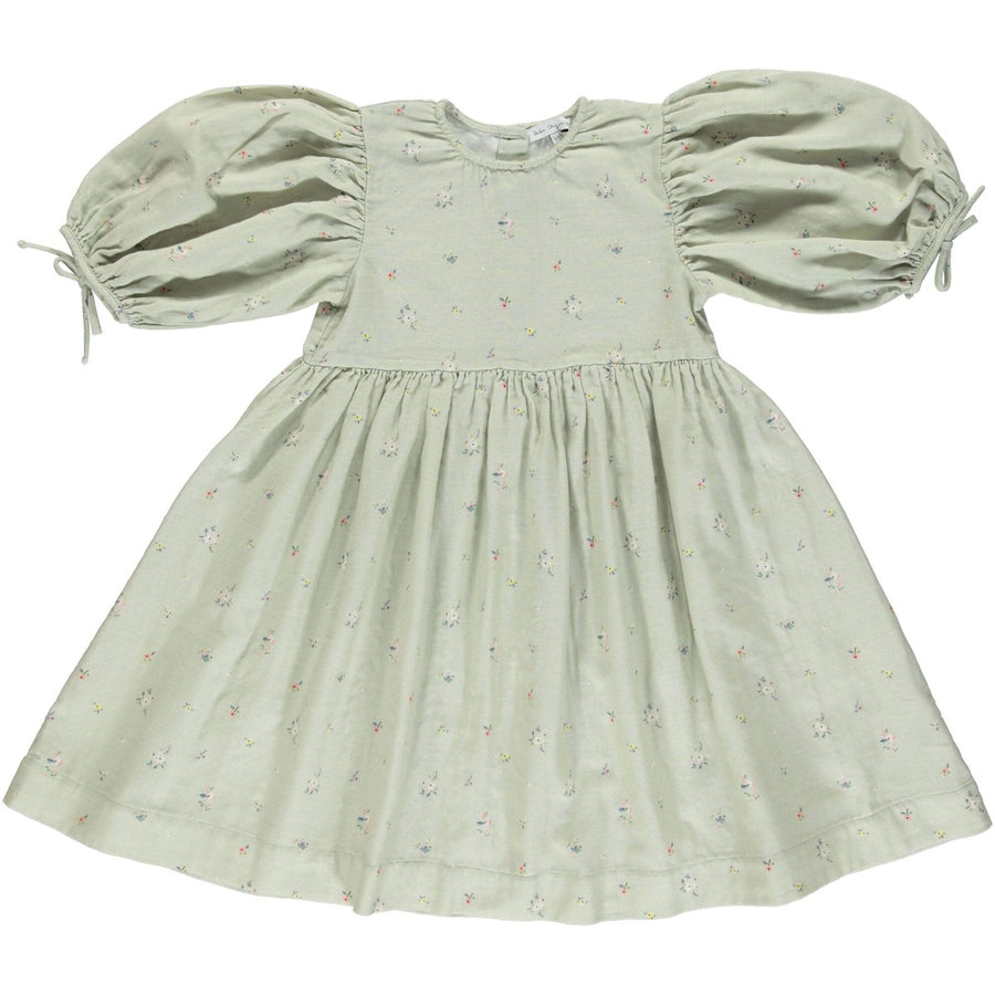 Nora Dress - Sage Flower Dresses + Skirts Bebe Organic