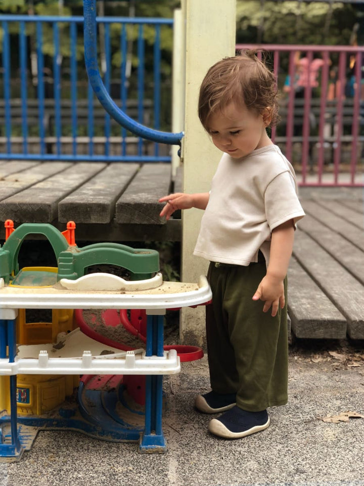 Ecological Ribbed Pants - Green