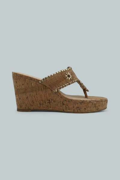 Jacks High Wedge - Cork/Gold