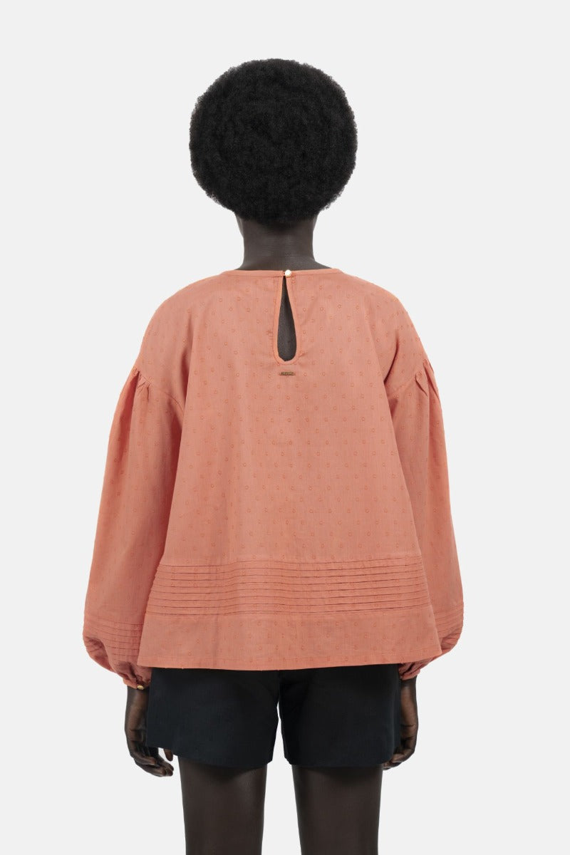 Strasbourgh Cotton Blouse FINAL SALE - Clay