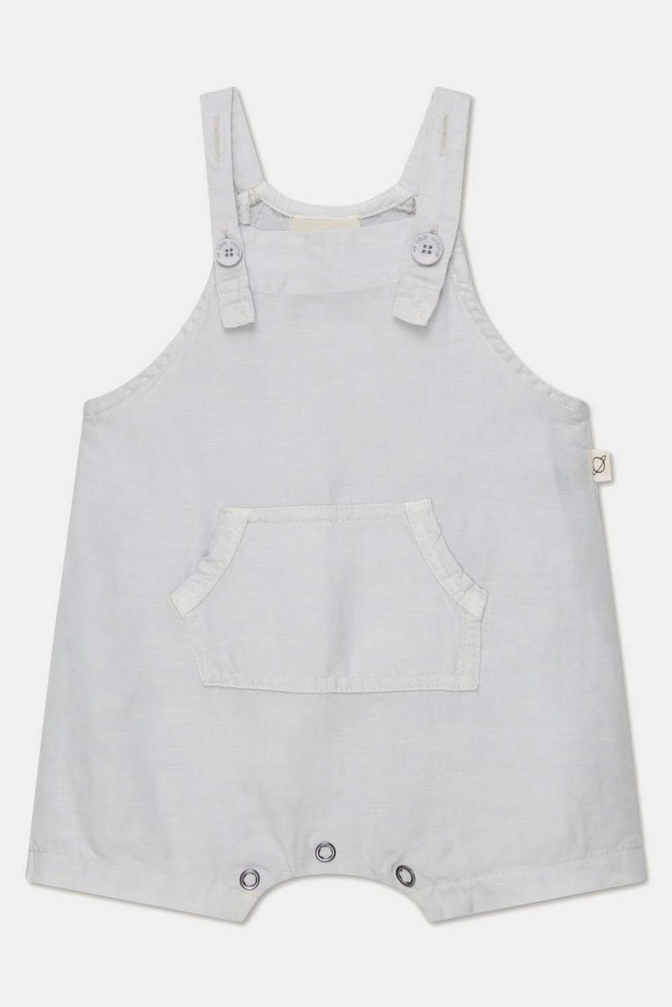 Tencel linen baby overalls - Soft grey