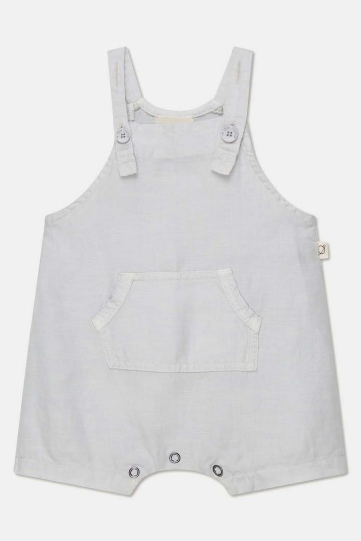 Tencel linen baby overalls - Soft grey