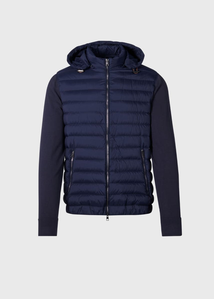 Quilted Jacket with Hood - Navy