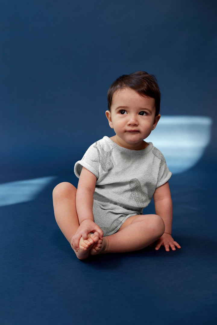 Baby Terry Romper - Heather Grey