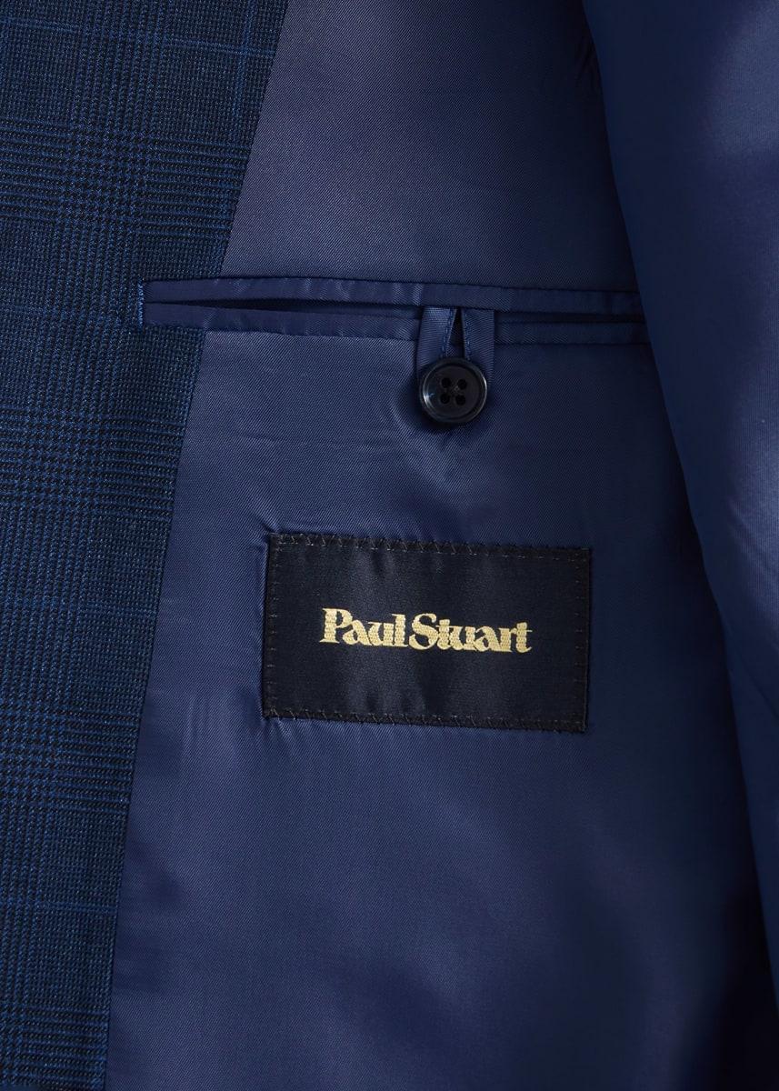 Wool & Silk Tonal Plaid Suit - Mid Blue