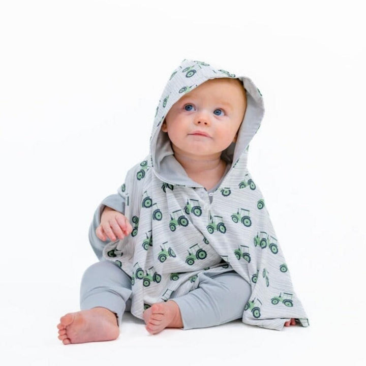 Hooded Poncho - Tractor/Glacial Grey