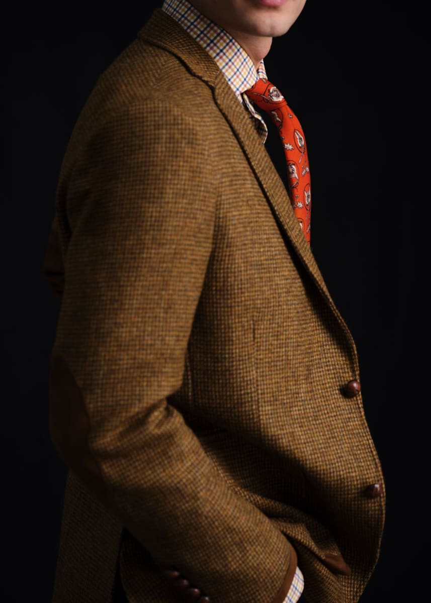 The Highlander Shetland Wool Jacket - Tobacco