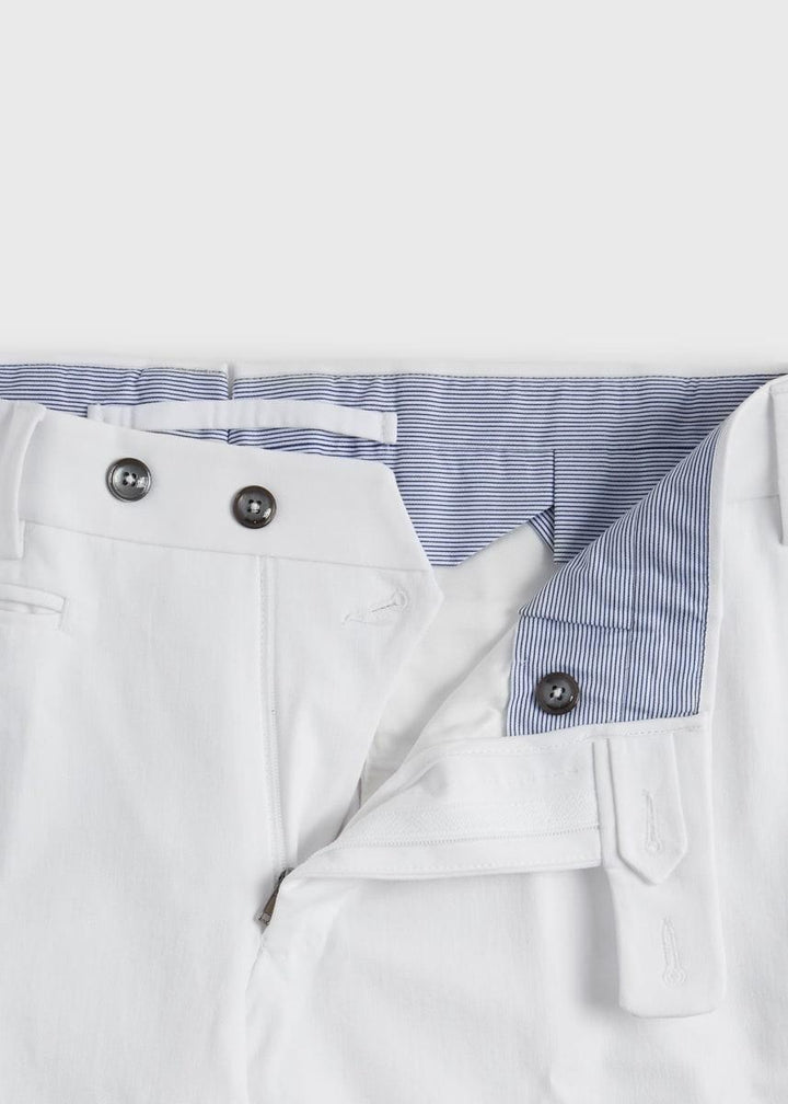 Cotton Stretch Pant - White