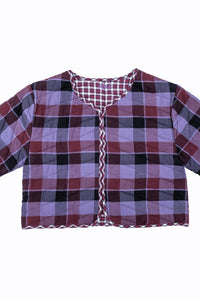 Purple Plaid Baby Jacket Quilt