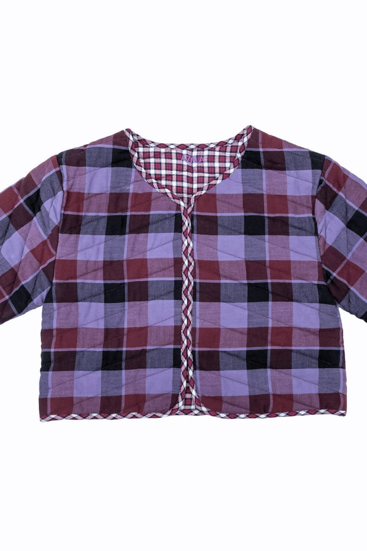 Purple Plaid Baby Jacket Quilt