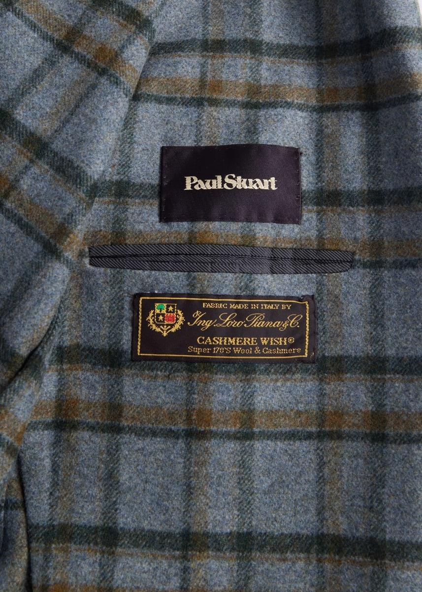 Wool & Cashmere Plaid Jacket - Grey/Tan