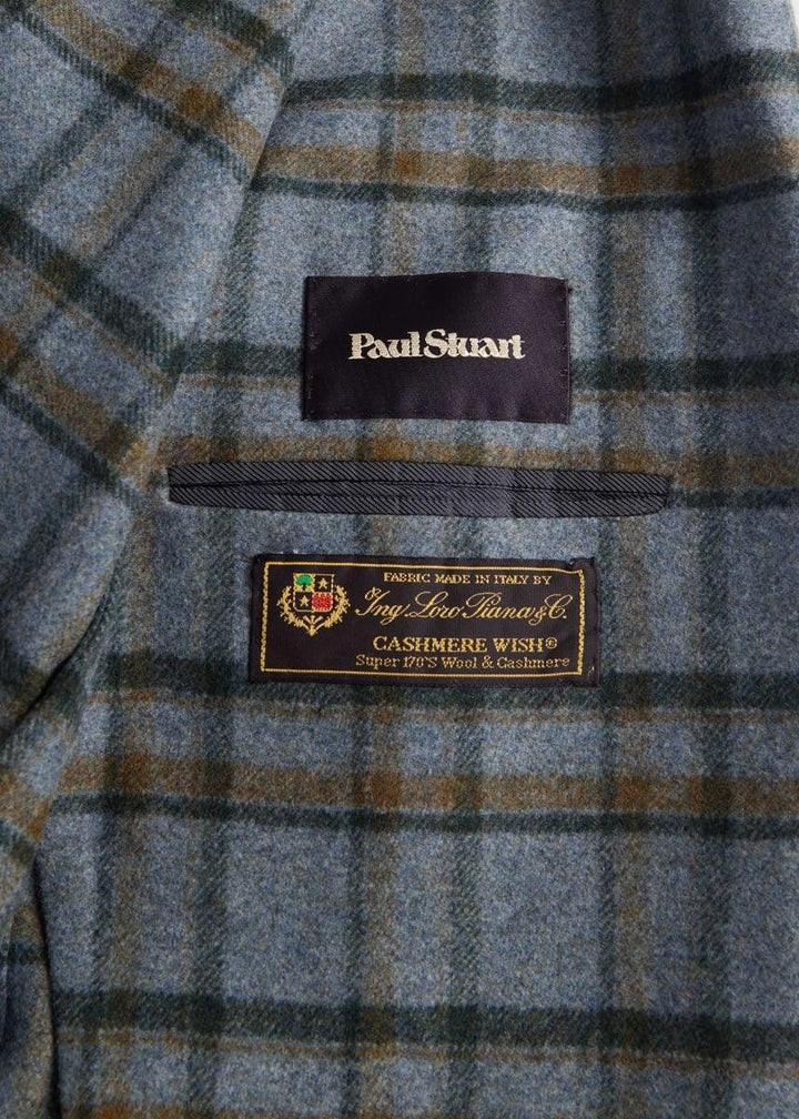 Wool & Cashmere Plaid Jacket - Grey/Tan
