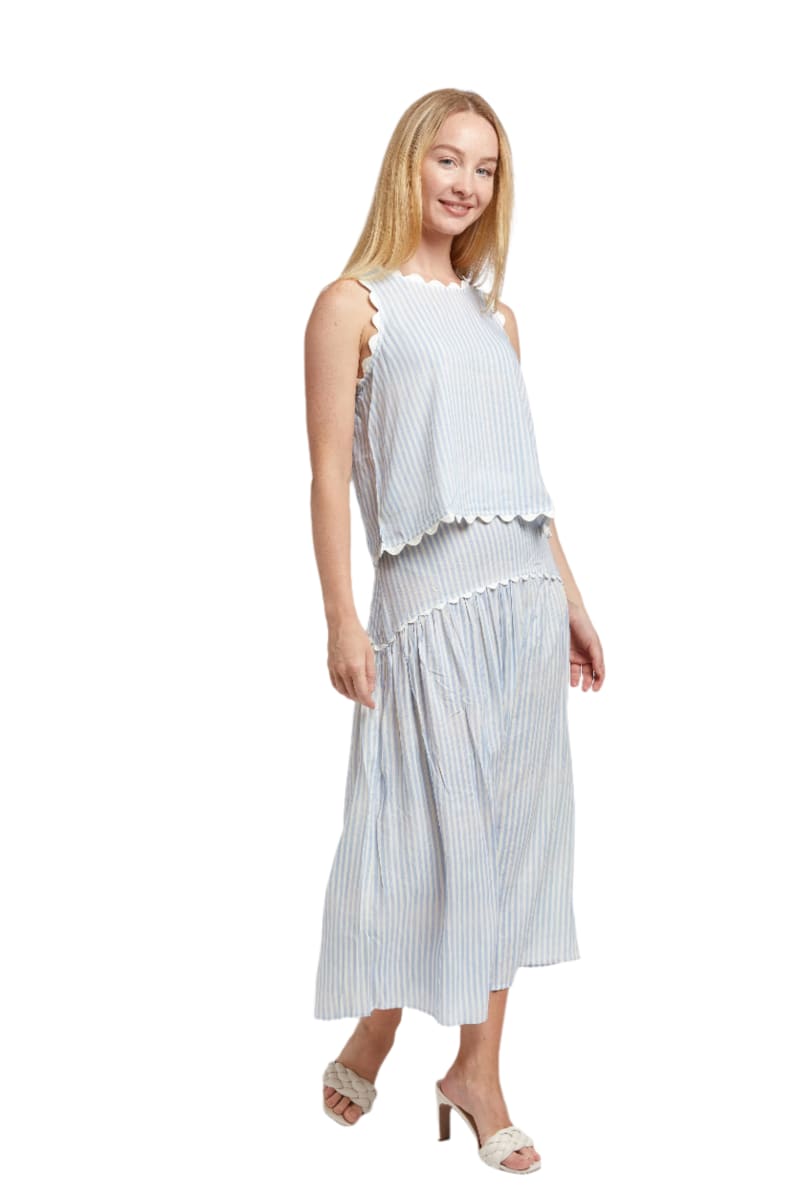 Quinn Top - Blue Stripe