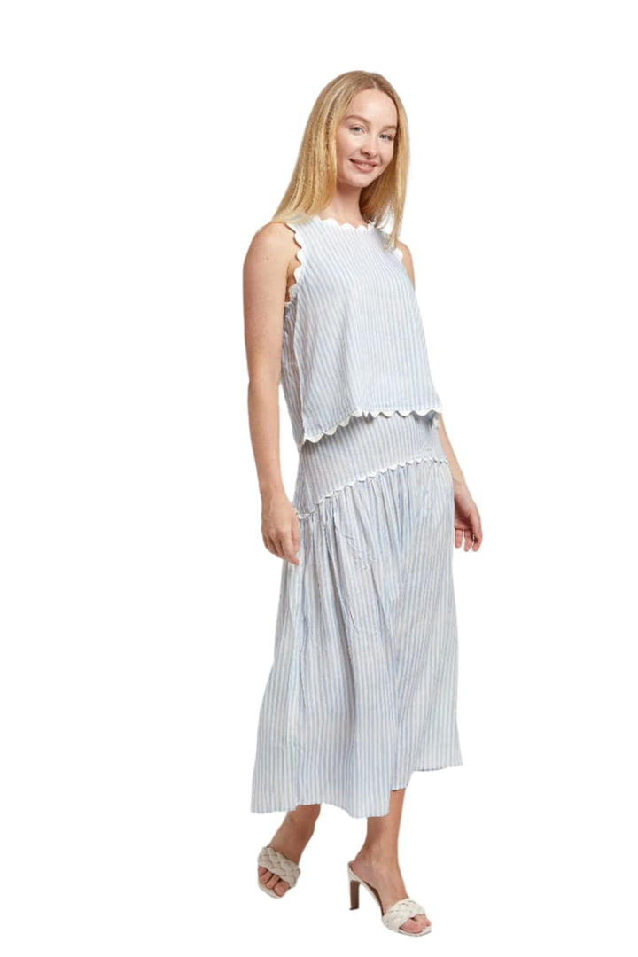 Quinn Top - Blue Stripe