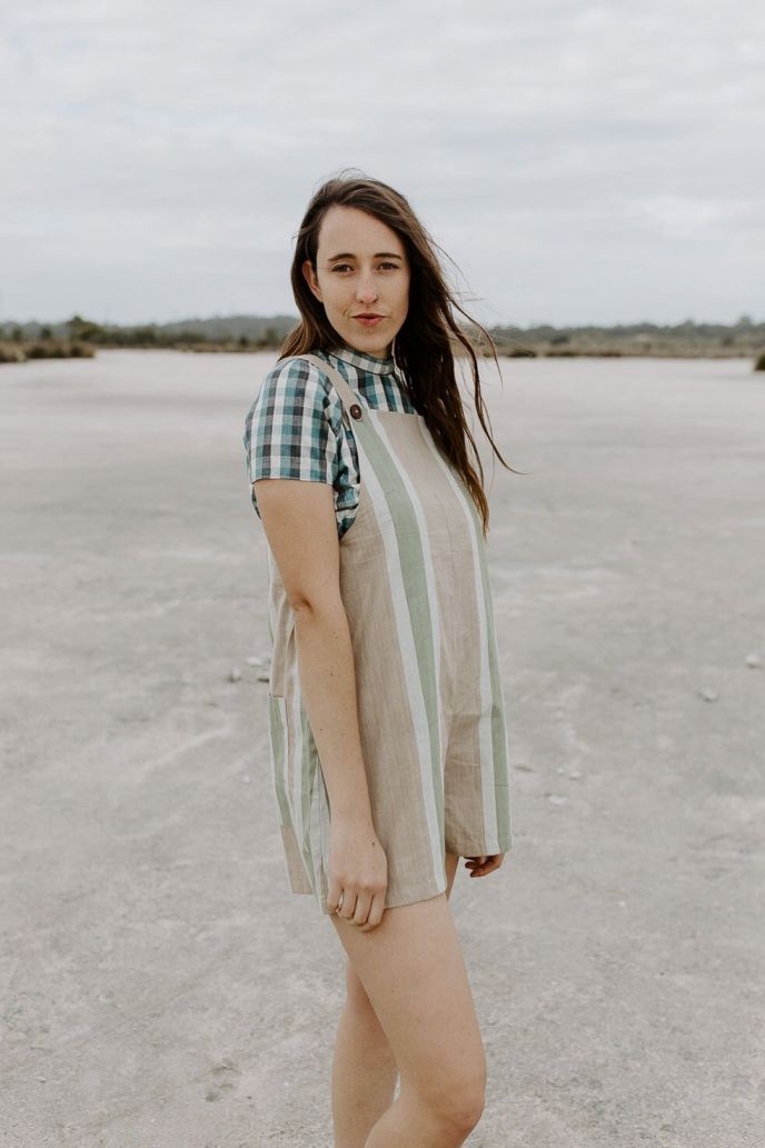 Heida Playsuit - Rhubarb