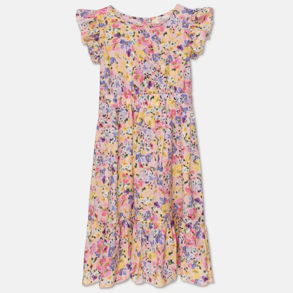 Seersucker Floral Dress Dresses + Skirts My Little Cozmo 