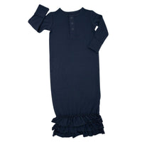 Ruffle Gown - Midnight Black