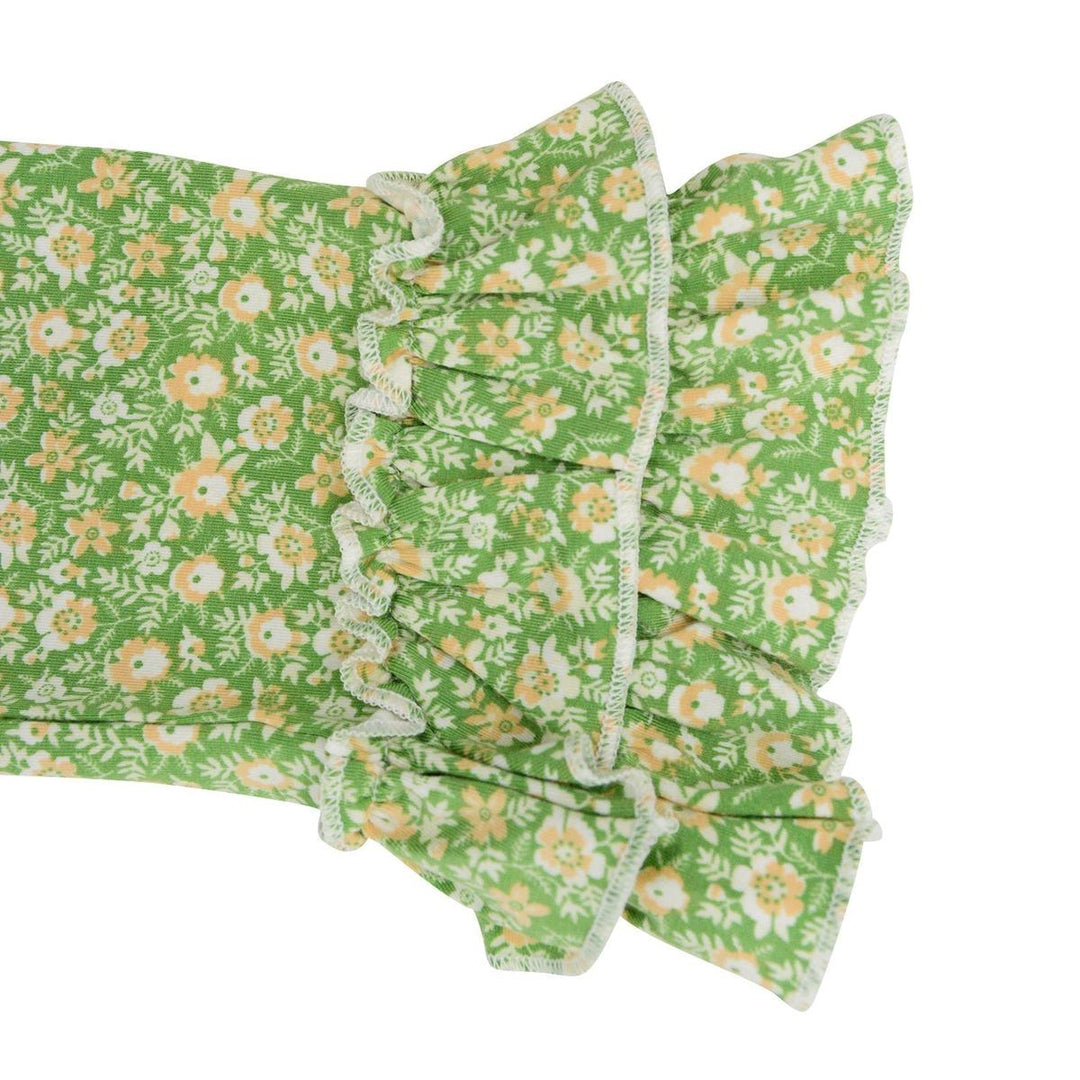 Ruffle Bottom Legging - Sage Flower