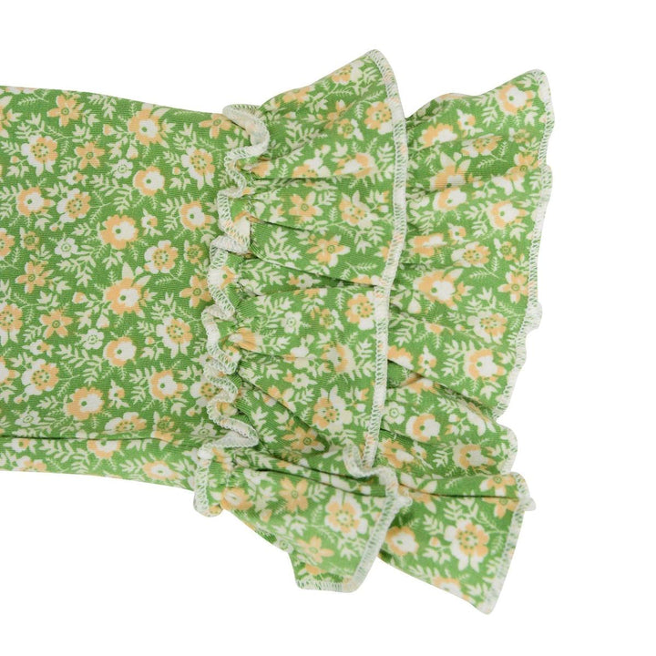 Ruffle Bottom Legging - Sage Flower