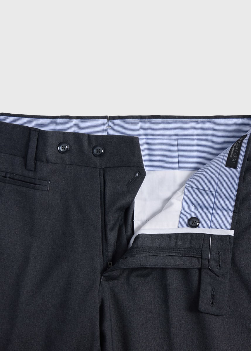 All Year Basic Wool Dress Trouser - Mid Grey