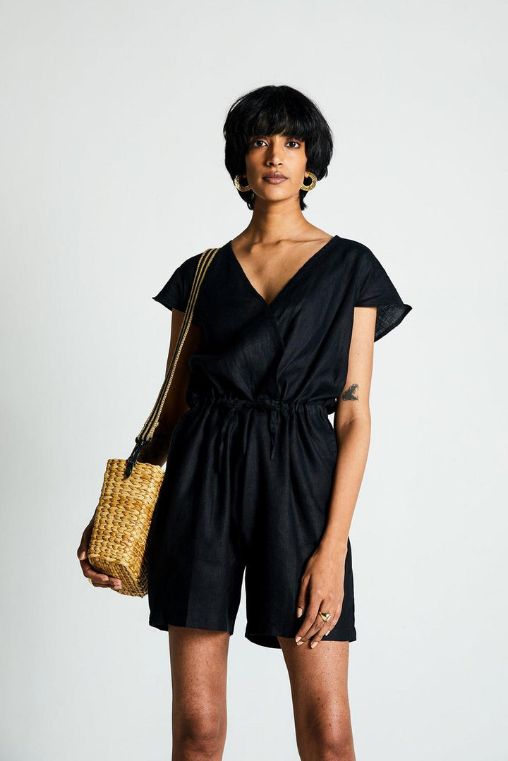 Smoke and Mirrors Romper - Black