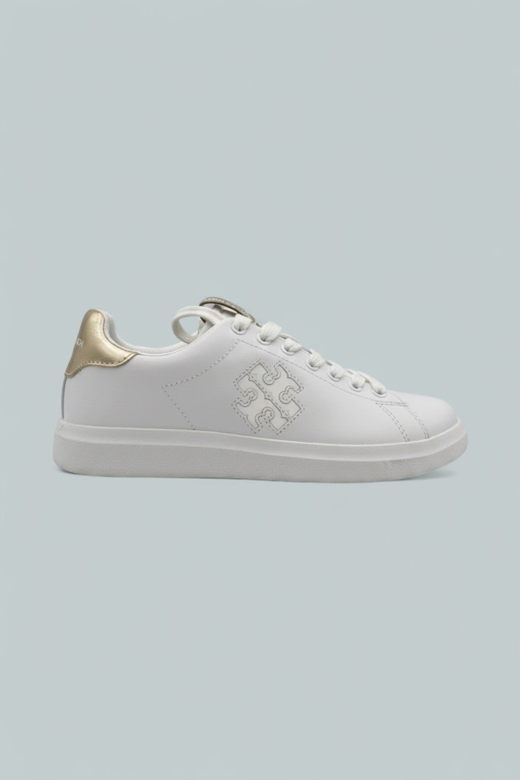 Double T Howell Court Sneakers - Titanium White / Spark Gold