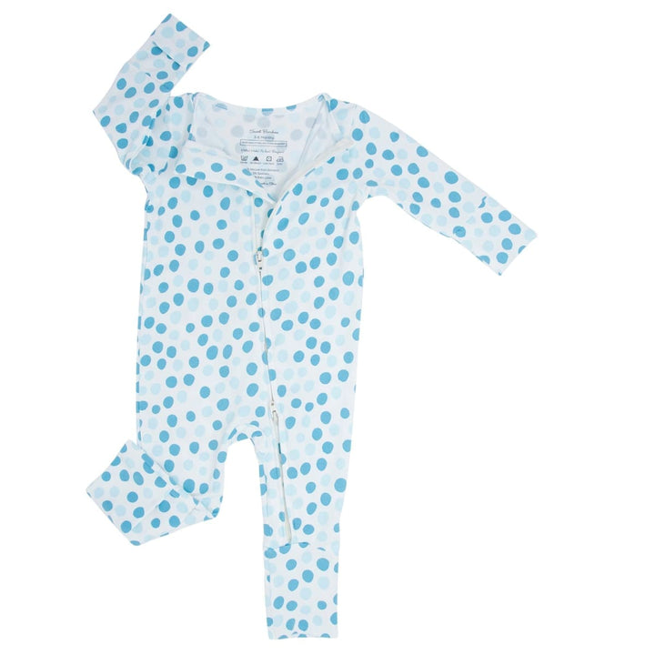 Convertible Romper - Polka Dot Blue