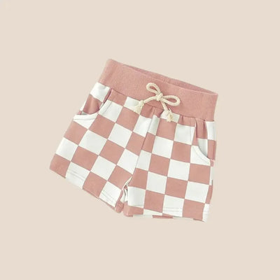 Checkerboard Shorts - Pink