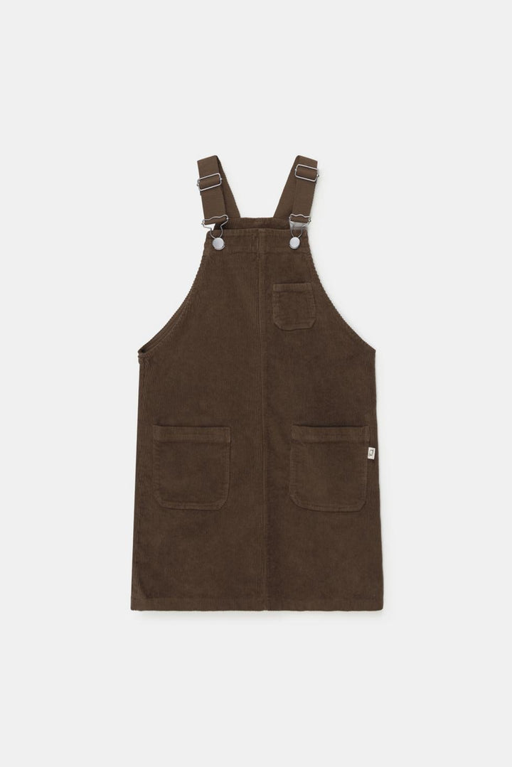 Comfort corduroy pinafore dress - Brown - Pinafore