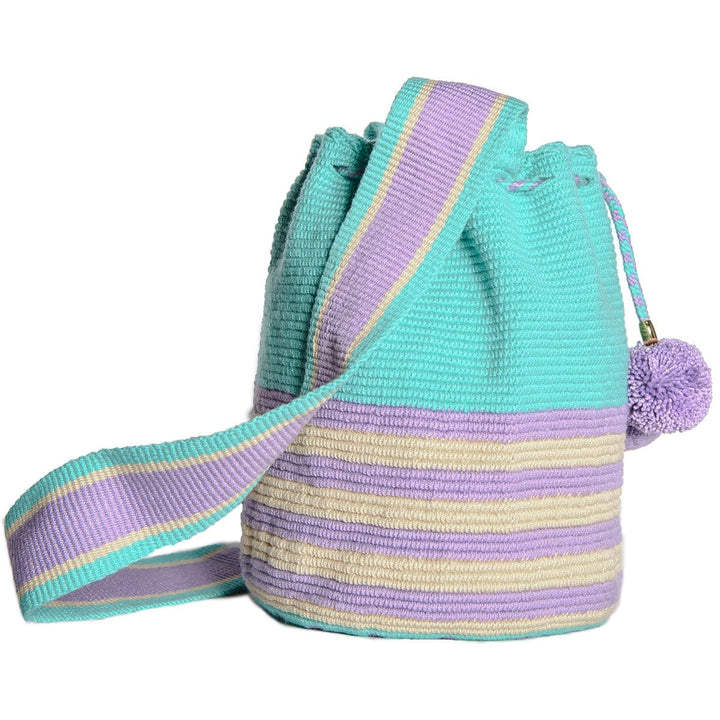 Summer Pastel Stripes Bucket Bag