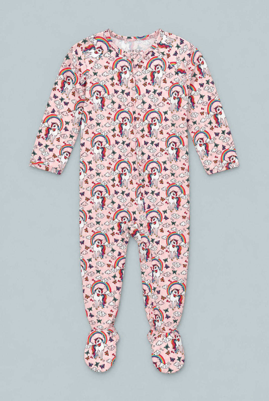 Zipper Footie - Rainbow Bright
