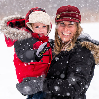 Kids Fleece Aviator - Red/black Plaid