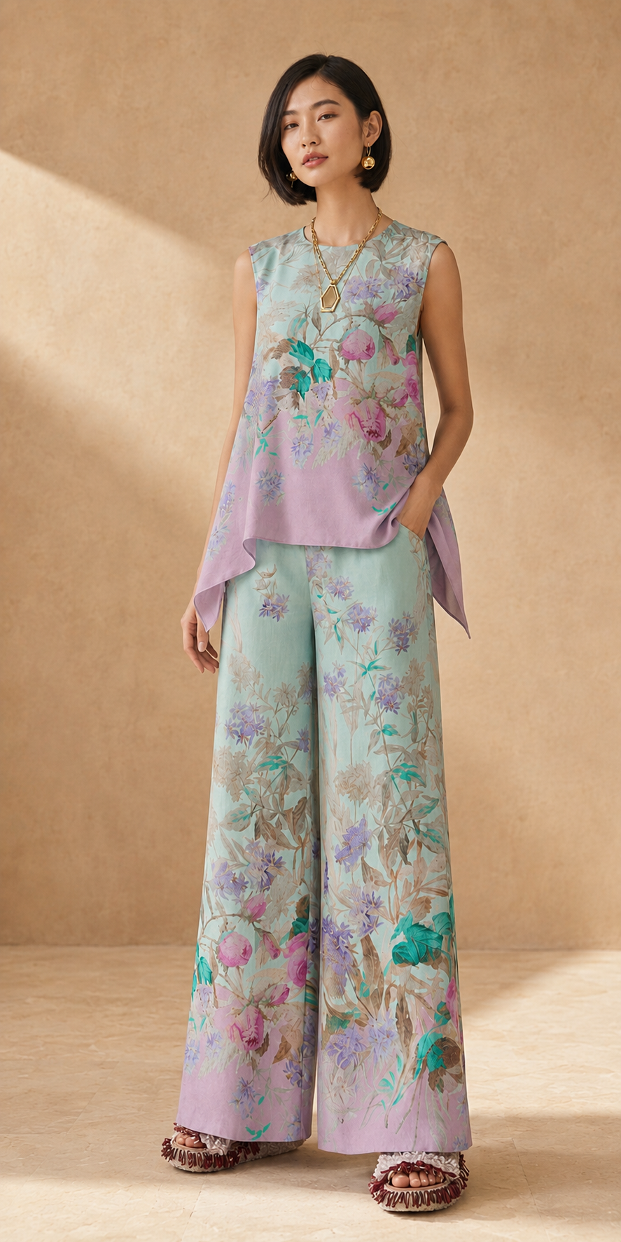 Palazzo Pants - Heath Placée Mint