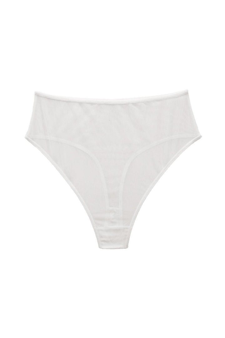 Georgie High Thong - White