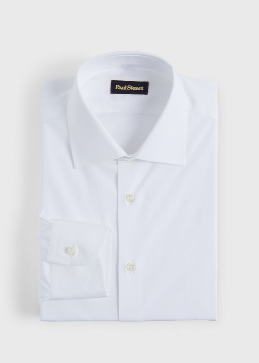 Slim White Poplin - White