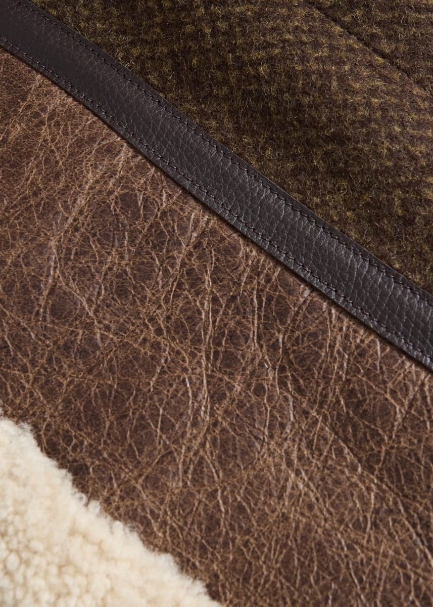 Wool & Shearling Jacket - Grey/Brown