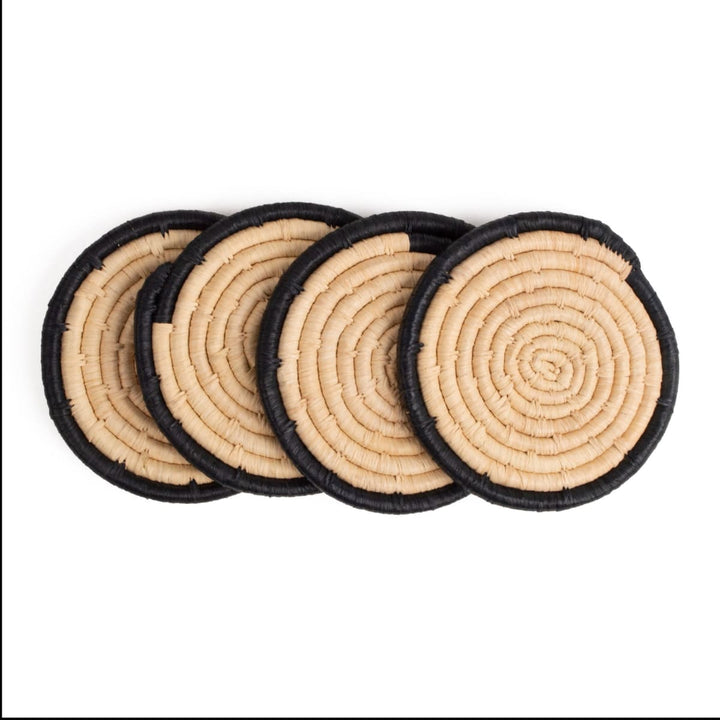 Modern Coasters - Dark Gray Rim, Set of 4