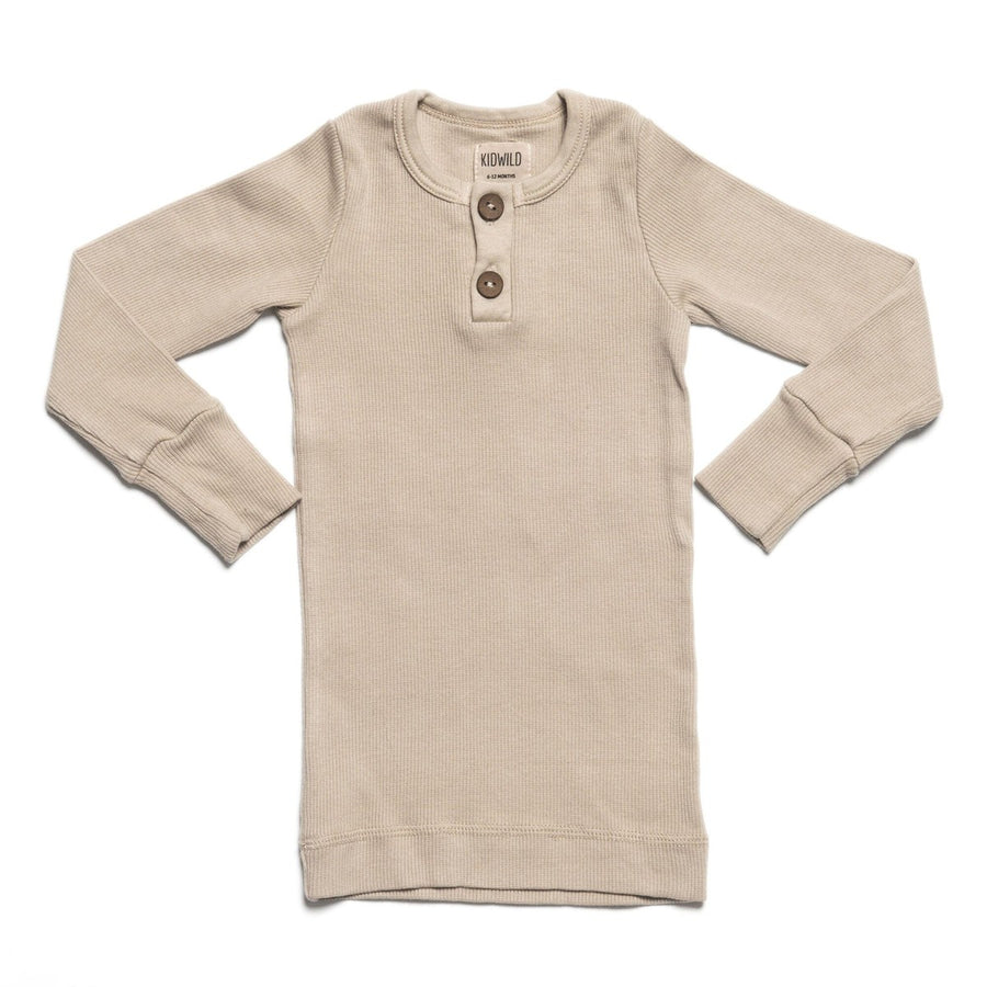 Organic Vintage L/S Top - Oatmeal Tops Kid Wild 