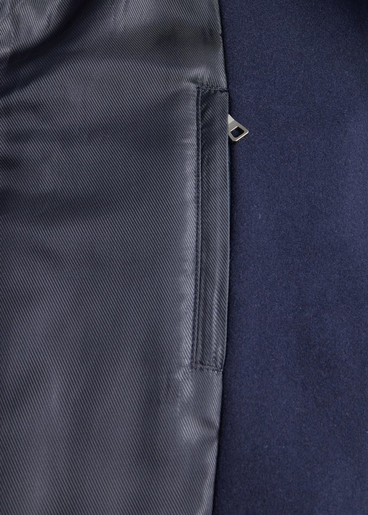Wool Zip Jacket - Navy