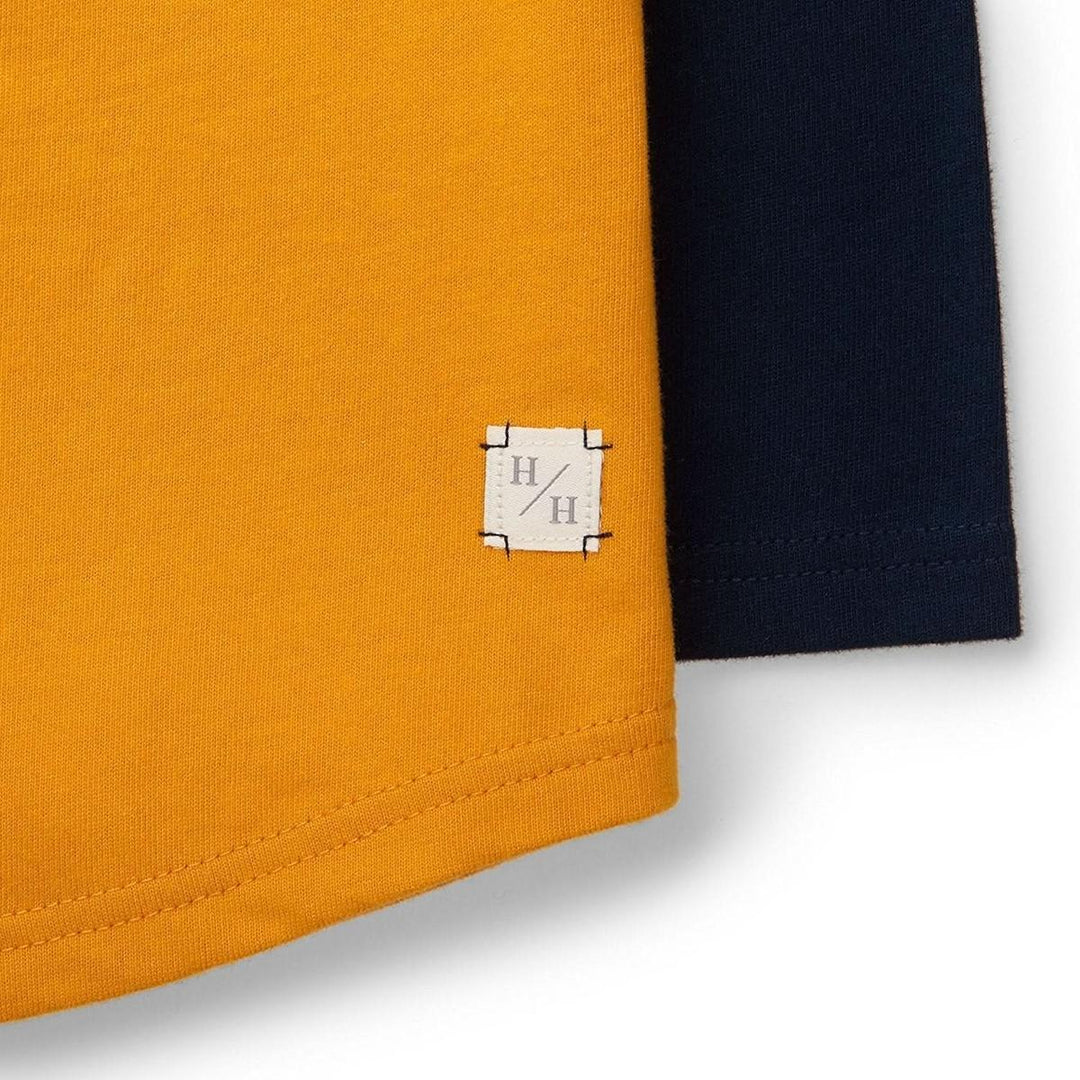 Colorblock Raglan Tee - Gold