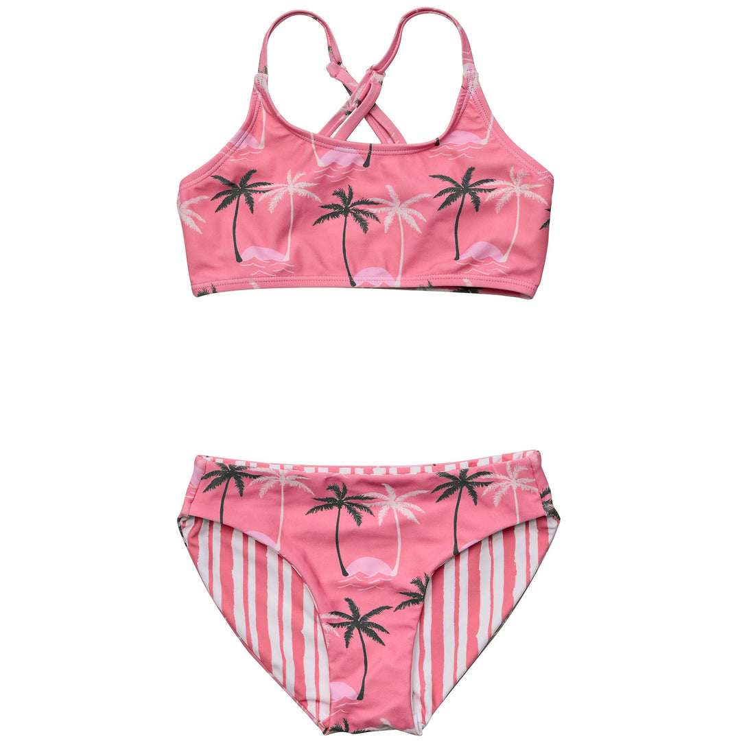 Sustainable X Back Bikini - Palm Paradise