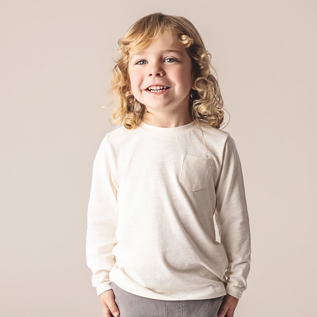 Long Sleeve Slub Jersey Shirt - Oat Milk